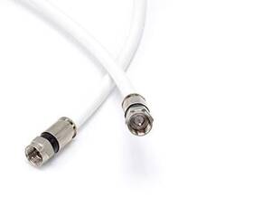 The Cimple Co 783629449770 40 Feet White - Flexible Rg6 Coaxial Cable For Tv Internet Dual-shielded