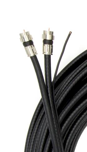 The Cimple Co Cmp-coax-dgd-cc-blk-50f 50 Feet White Dual Rg6 Coaxial Cable With 18 Awg Copper Ground Wire Twin Siamese