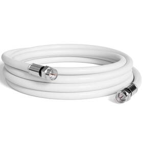 Cmp-coax-sgl-sc-wht-1f The Cimple Co 1 Foot 12 Inch White Solid Copper Coax Cable Rg6 Coaxial With Connectors