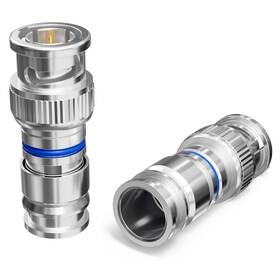 Cmp-conn-bnc-comp-rg6-50p The Cimple Co Bnc Compression Connector For Rg6 Coaxial Cable - Pack Of 50 Male Connectors