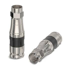 The Cimple Co Cmp-conn-rg11-comp-50p Compression Connectors For Rg11 Coaxial Cable - Watertight O Ring Indoor/ou