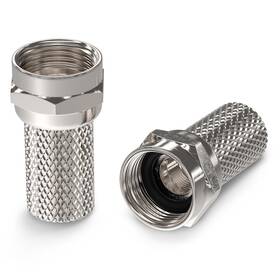 The Cimple Co Cmp-conn-scrw-10p Rg6 Coaxial Connectors 10 Pcs Coax Cable Screw-on Connector Twist-on F-