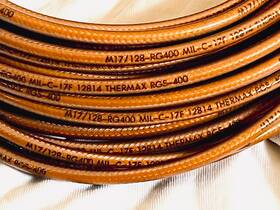 Mil-c-17c Thermax Rg-400-50 Rg400 50 Ft M17-128 Mil Spec Coaxial Cable Usa Made And Shipped