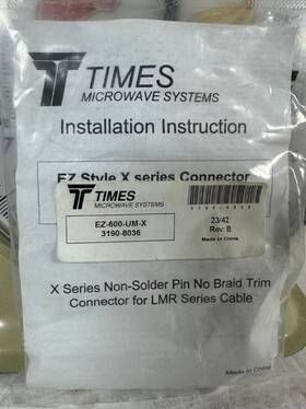 Ez-600-um-x Times Microwave 3190-8036 Uhf Male Plug Straight Non-sol Ez Style X