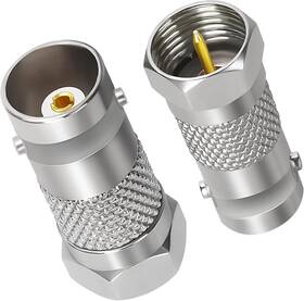 Togconn 445022266202 F To Bnc Connector 2 Pack F-plug Coax Male Female Adapter 75 O