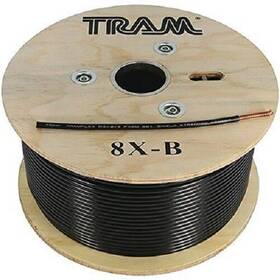 Rg8x Tram 727932016717 300ft Ft Black Coax Cable Low Loss Bare Copper Braid Center Conductor 8xb