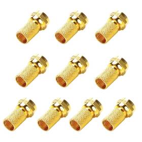 Adapter034 Trisewenic F-type Coaxial Cable Twist On Connector Full Copper Gold Plated Rg6