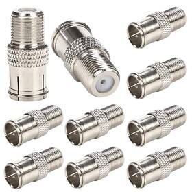 Adapter055 Trisewenic Coaxial Cable Push On Quick Connector Adapter Full Copper F-type Male To Fem Adapter055 Trisewenic Coaxial Cable Push On Quick Connector Adapter Full Copper F-type Male To Fem