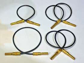 Pcw-24-50 Trompeter Pcw-12-50 Lot Of 4 Gold Plated Pl-1 Coaxial Cables Pcw-18-50