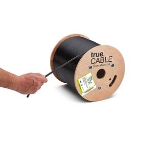 True Cable 6dscmrbcblk 500rl Truecable Rg6 Dual Shield Coax 500ft Black Riser Rated Cmr/catvr/cl2 Ba