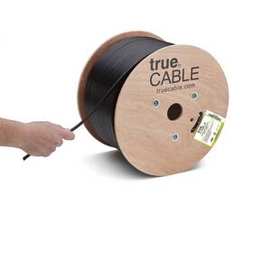 True Cable 6dscmxbcblk Truecable Rg6 Outdoor Dual Shield Coax 1000ft Black Direct Burial Rated C