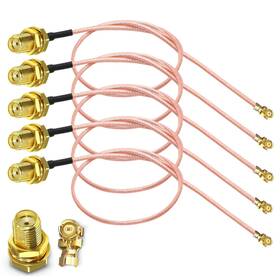 178ipx2-30cm Tuolnk 5pcs Sma Female To Ipx U.fl Rg178 Coaxial Cable 12 Inch Pink
