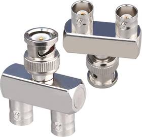 1s14 Tuolnk Dual Bnc Female To Male Y Splitter Adapter Brass And Nickel Plated 2 Pcs 1s14 Tuolnk Dual Bnc Female To Male Y Splitter Adapter Brass And Nickel Plated 2 Pcs