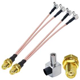 Tuolnk 616050811147 Sma Female To Dual Ts9 Right Angle Male Splitter Cable 6inch15cm Compatible Wi