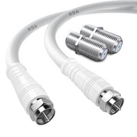 Rg6wh1-1m Tuolnk Rg6 Tv Antenna Cable Low Loss Type F Male To 1m White