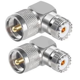 Tuolnk-uhf-l90 Tuolnk 2pcs Uhf Pl259 Right Angle 90 Degree Coax Adapter So239 Male To Fe Tuolnk-uhf-l90 Tuolnk 2pcs Uhf Pl259 Right Angle 90 Degree Coax Adapter So239 Male To Fe