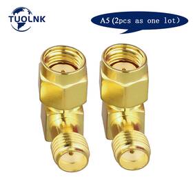 Turbo-roofinds 445030526510 4pcs/lot 2pcs/lot Sma Adapter Kits 90 Degree Coaxial Male To Female Connector Ri
