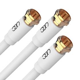 3coaxw25-01 Ultra Clarity Cables Coaxial Cable 25ft 3 Pack - Triple Shielded Rg6 Coax Tv Cord In-wall 3coaxw25-01 Ultra Clarity Cables Coaxial Cable 25ft 3 Pack - Triple Shielded Rg6 Coax Tv Cord In-wall