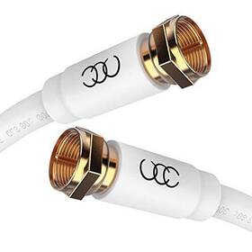 Ultra Clarity Cables 728295265996 Coaxial Cable 6 Ft Triple Shielded - Rg6 Coax Tv Cord Wire In-wall Ra