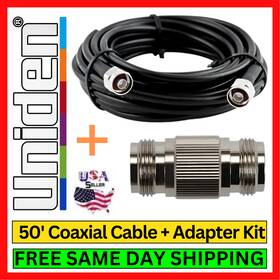 Uni-142 Uniden Uni-143 50ft Low Loss U400 Coax Cable N Male Cb Ham Radio Antenna Cell