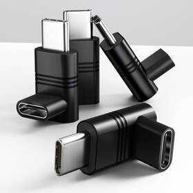 C01-bk-4x-uk Usebean Usb C 90 Degree Adapter 4pack 240w Up And Down L Shape 20gbps