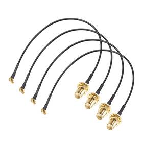 Rf1.37 Uxcell 041814403366 Mmcx Male Right Angle To Rp-sma Female Rf Adapter Connector 8inch 4pc
