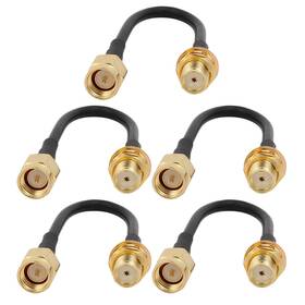 Uxcell 609876454353 5pcs Rg174 Coaxial Antenna Extension Cable Sma Female To Male Connector 10cm