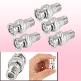 Uxcell 610256315720 F Female To Bnc Male Coax Rf Connector Rg6 Rg59 Adapter X 5pcs