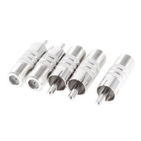 Uxcell 702105133996 5 Pcs F Type Jack To Rca Male F/m Rf Coaxial Cable Adapter Convertor Uxcell 702105133996 5 Pcs F Type Jack To Rca Male F/m Rf Coaxial Cable Adapter Convertor