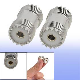 S0-239 Uxcell 783243748013 2 Pcs Uhf Double Female Coax Adapter Connector Plugs