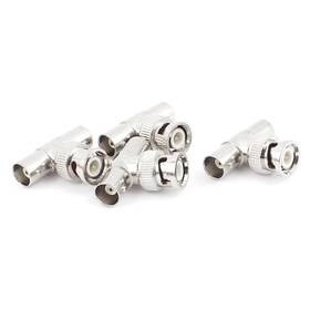 Uxcell 783243932788 4 X Metal Bnc Male Jack To Double Female T Type Connector Adapters Splitter