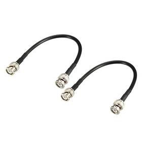 Uxcell 784958841860 2pcs Rg58 Coaxial Cable With Bnc Male To Connectors 50 Ohm 8 Inch