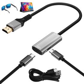 Pd-1f Veeloon V-hd-c Hdmi Male To Usb C Female Adapter 4k 60hz For Ar Glasses Unidirectional