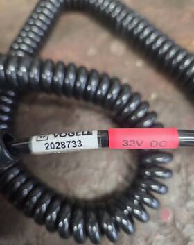 2028733 Vogele 32v Dc Coiled Cable 7-pin Circular Male To Black 2028733 Vogele 32v Dc Coiled Cable 7-pin Circular Male To Black