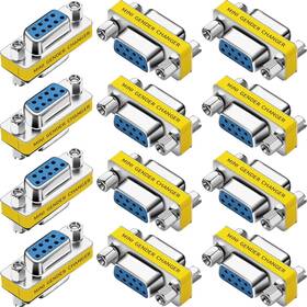 Warmstor Wsdb9-ff12 12-pack 9pin Rs232 Serial Cable Db9 Female To Mini Gender Changer Adap