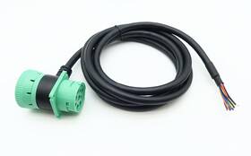 J1939 Wisdomhood 705353154041 Sae 9pin Pass Through Male/female To Open End Pigtail Cable 6ft For Freigh