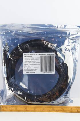 Wizace B09dkbgdrx 15ft Pl259 To So239 Low-loss Coax Cable