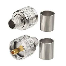 Ch-co-uhf-18 Wlaniot Pl259 Crimp Connector Pl-259 Plug Male Uhf