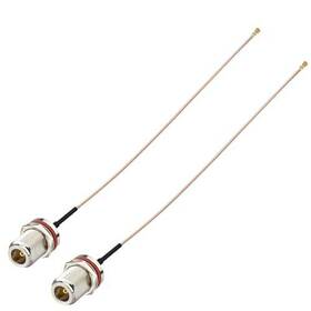 Gp-ac-ufl-28 Wlaniot Uf.l/ipx Female To N Type Bulkhead Mount Pigtail Cable 8inch 2-pack