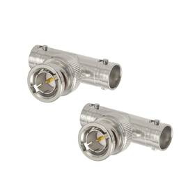 Wlaniot Gp-ad-bnc-03 Superbat Bnc Splitter Adapter 75 Ohm Male To Dual Female 1 In 2