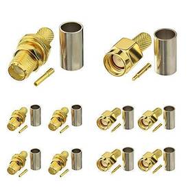 Gp-co-sma-02 Wlaniot Crimp Connectors Kit Male Female Solder Connector For Type 2 Sma