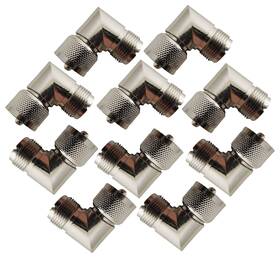 Workman 693031600099 10 Lot Raa Cb Radio 90 Degree Right Angle Coax Cable Connector Adapters
