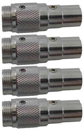 Workman 693031604271 4 Lot C4p5din Cb Microphone Adapter 4-pin Cobra To 5-pin Din Realistic