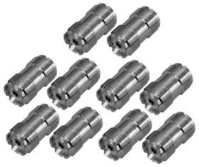 So-239 Workman 693031611392 10 Lot Dfa Cb Radio Double Female Barrel Uhf/so-239 Coax Cable Connector