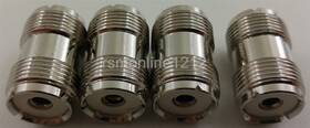 So-239 Workman 693031630645 Lot Of 4 Dfa Double Female Barrel Uhf / Cb Coax Cable Connector