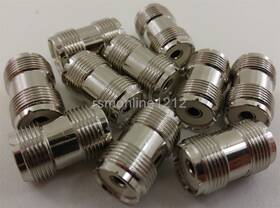 So-239 Workman 693031630652 Lot Of 10 Dfa Double Female Barrel Uhf / Cb Coax Cable Connector