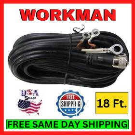 Cp-18-pl-lug Workman 18ft Rg-59 Antenna Cophase Patch Cable Black With Pl-259/lug