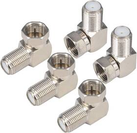 X Wind 445043879818 90 Degree Coaxial Connector 5pcs F Type Right Angle Female To Male Rg6 Cable Coa