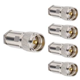 Pl-259 Xrds -rf 445033315302 Pl259 Coax Connectors 5-pack Uhf Male Clamp Connector Plug Mal