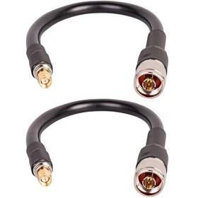 Xrds -rf 609755091099 2pcs N Male To Sma Coax Cable 1ft 50 Ohm Rg8 Type Ultra Low